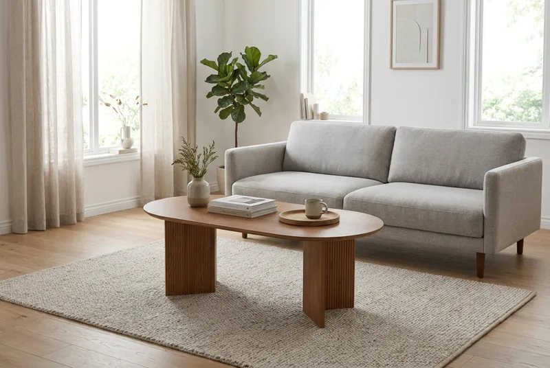 Edda Soffbord Oval 120 cm - Ek - Möbler - Vardagsrum - Soffbord & vardagsrumsbord - Soffbord