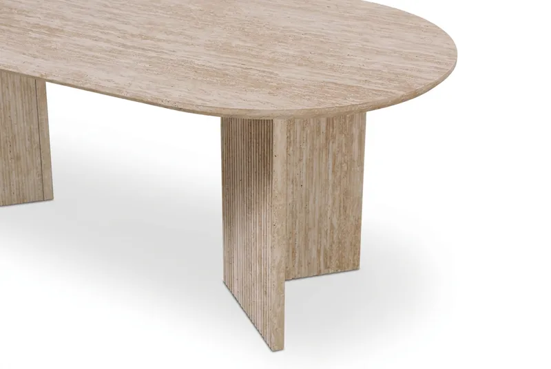Edda Soffbord Oval 120 cm - Travertin - Möbler - Vardagsrum - Soffbord & vardagsrumsbord - Soffbord