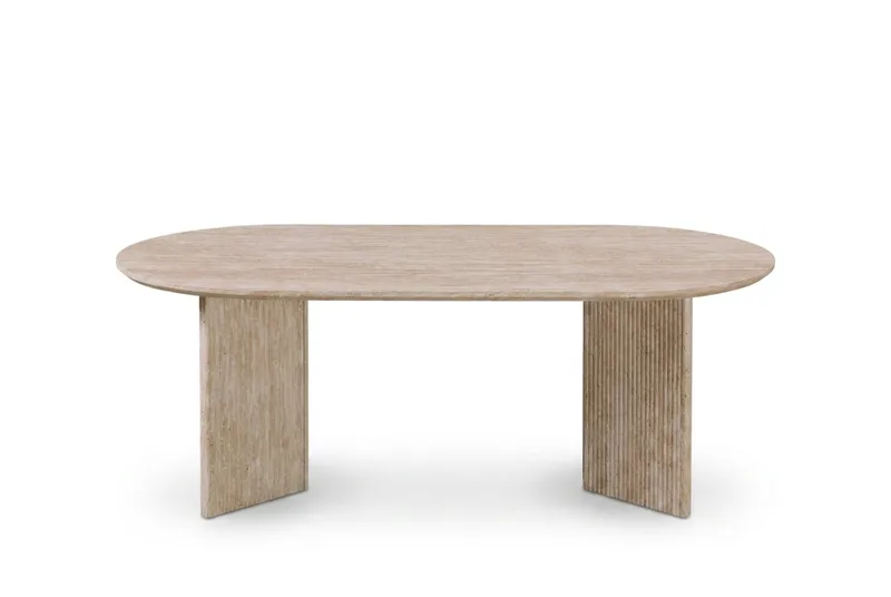 Edda Soffbord Oval 120 cm - Travertin - Möbler - Vardagsrum - Soffbord & vardagsrumsbord - Soffbord