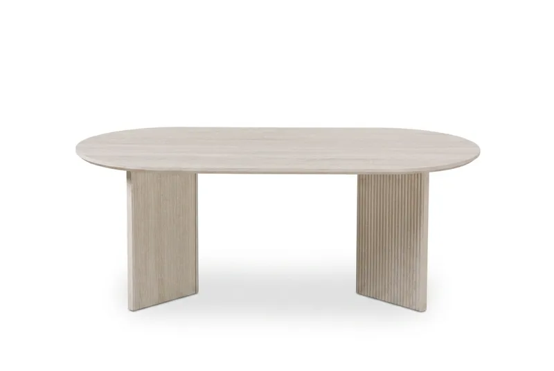 Edda Soffbord Oval 120 cm - Vitlaserad ek - Möbler - Vardagsrum - Soffbord & vardagsrumsbord - Soffbord