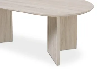 Edda Soffbord Oval 120 cm - Vitlaserad - Möbler - Vardagsrum - Soffbord & vardagsrumsbord - Soffbord