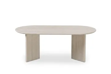 Edda Soffbord Oval 120 cm - Vitlaserad - Möbler - Vardagsrum - Soffbord & vardagsrumsbord - Soffbord