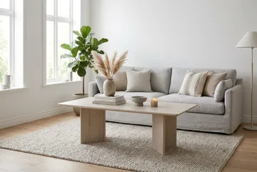 Edda Soffbord Rektangulär 120 cm - Vitlaserad ek - Möbler - Vardagsrum - Soffbord & vardagsrumsbord - Soffbord