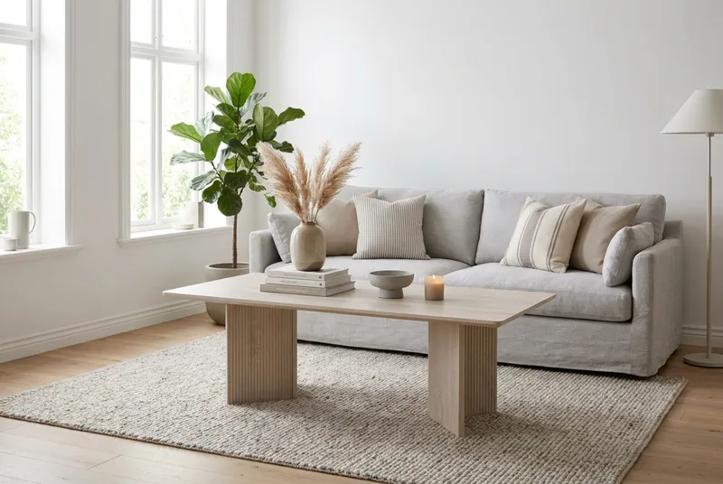 Edda Soffbord Rektangulär 120 cm - Vitlaserad ek - Möbler - Vardagsrum - Soffbord & vardagsrumsbord - Soffbord
