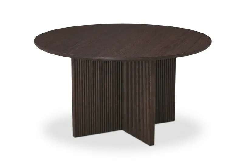Edda Soffbord Rund 85 cm, Rökt ek