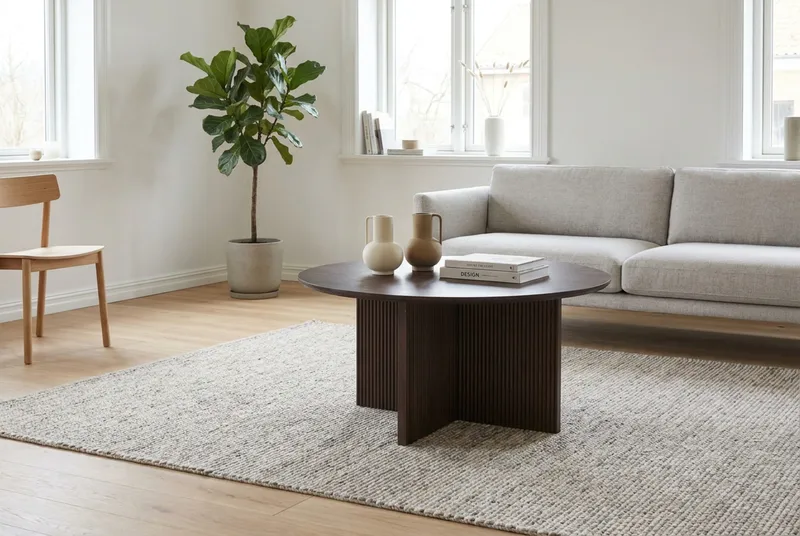 Edda Soffbord Rund 85 cm - Rökt ek - Möbler - Vardagsrum - Soffbord & vardagsrumsbord - Soffbord