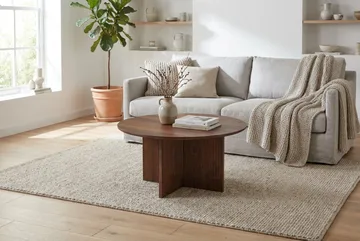Edda Soffbord Rund 85 cm - Valnöt - Möbler - Vardagsrum - Soffbord & vardagsrumsbord - Soffbord