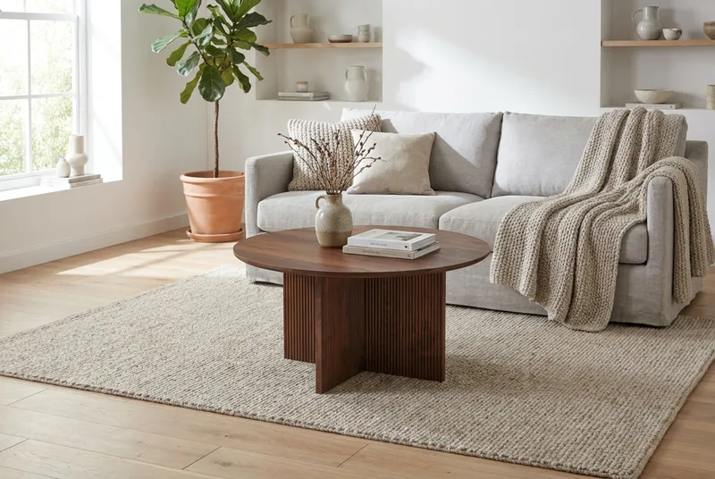 Edda Soffbord Rund 85 cm - Valnöt - Möbler - Vardagsrum - Soffbord & vardagsrumsbord - Soffbord
