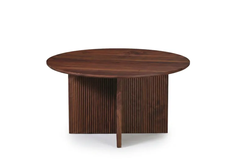 Edda Soffbord Rund 85 cm - Valnöt - Möbler - Vardagsrum - Soffbord & vardagsrumsbord - Soffbord
