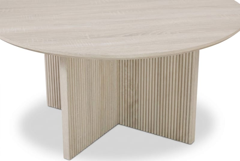 Edda Soffbord Rund 85 cm - Vitlaserad ek - Möbler - Vardagsrum - Soffbord & vardagsrumsbord - Soffbord