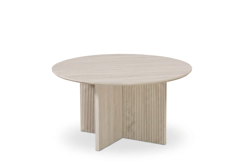 Edda Soffbord Rund 85 cm - Vitlaserad ek - Möbler - Vardagsrum - Soffbord & vardagsrumsbord - Soffbord