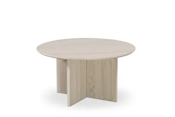 Edda Soffbord Rund 85 cm - Vitlaserad - Möbler - Vardagsrum - Soffbord & vardagsrumsbord - Soffbord