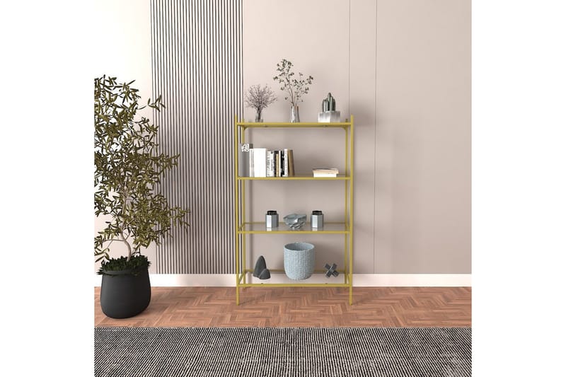 Edilberta Bokhylla 80 cm, Guld