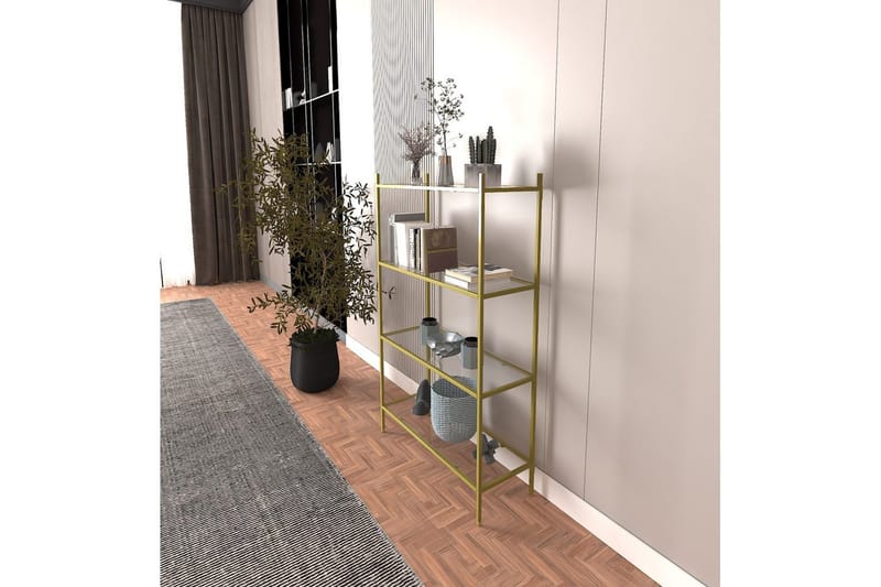 Edilberta Bokhylla 80 cm - Guld - Förvaring - Hyllor - Bokhylla