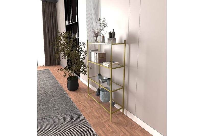 Edilberta Bokhylla 80 cm - Guld - Förvaring - Hyllor - Bokhylla
