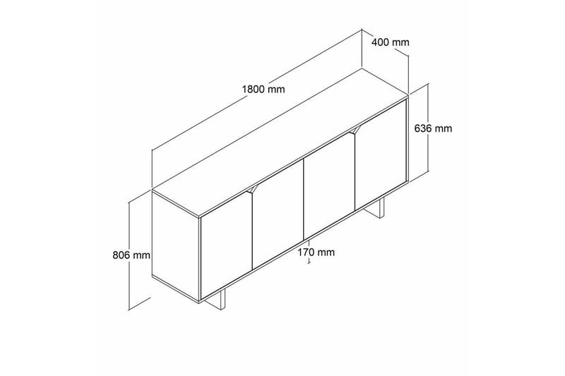 Edrion Konsollbord 180 cm - Beige - Möbler - Vardagsrum - Soffbord & vardagsrumsbord - Avlastningsbord & konsolbord