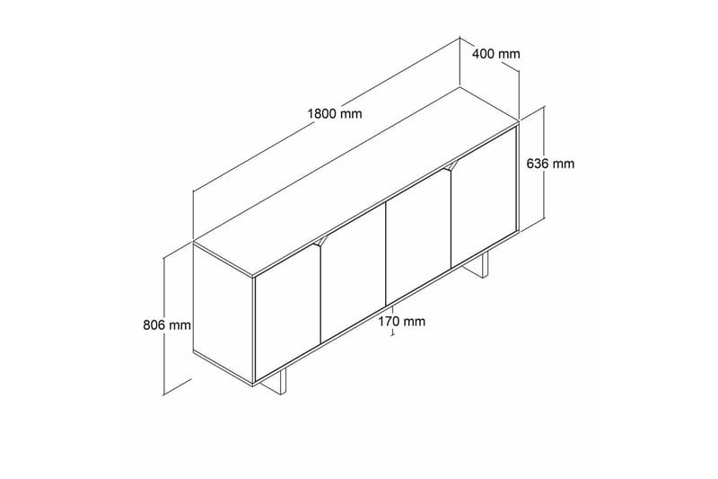Edrion Konsollbord 180 cm - Natur - Möbler - Vardagsrum - Soffbord & vardagsrumsbord - Avlastningsbord & konsolbord