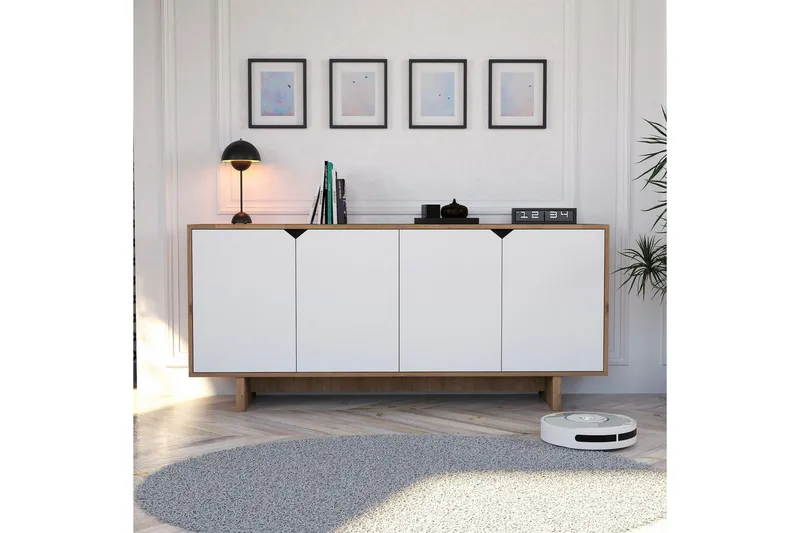 Edrion Konsollbord 180 cm - Vit/Natur - Möbler - Vardagsrum - Soffbord & vardagsrumsbord - Avlastningsbord & konsolbord