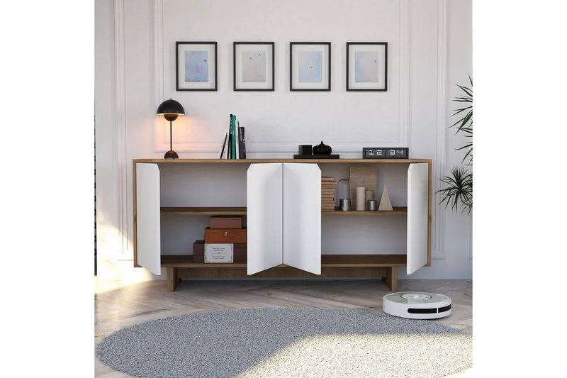 Edrion Konsollbord 180 cm - Vit/Natur - Möbler - Vardagsrum - Soffbord & vardagsrumsbord - Avlastningsbord & konsolbord