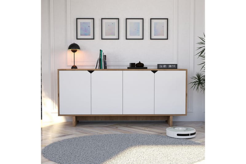 Edrion Konsollbord 180 cm - Vit/Natur - Möbler - Vardagsrum - Soffbord & vardagsrumsbord - Avlastningsbord & konsolbord