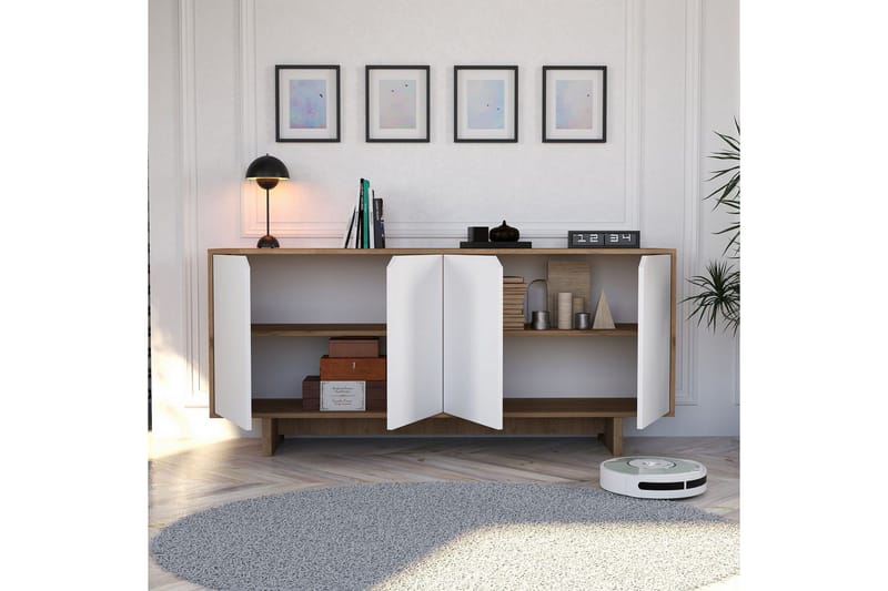 Edrion Konsollbord 180 cm - Vit/Natur - Möbler - Vardagsrum - Soffbord & vardagsrumsbord - Avlastningsbord & konsolbord
