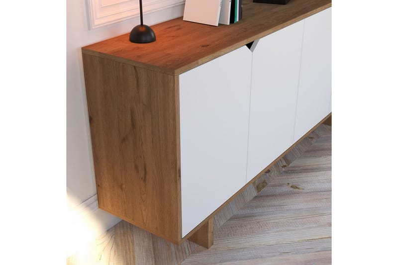 Edrion Konsollbord 180 cm - Vit/Natur - Möbler - Vardagsrum - Soffbord & vardagsrumsbord - Avlastningsbord & konsolbord