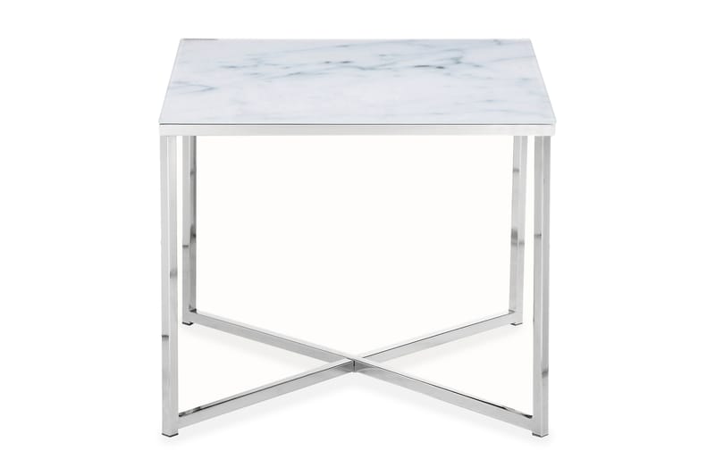 EJGDE Sidobord 50 cm Vit/Krom - Bord - Sidobord & lampbord - Brickbord