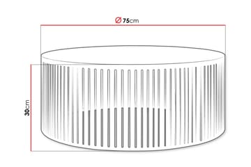 Elenio 75 cm Runt Soffbord i Metall - Svart - Möbler - Vardagsrum - Soffbord & vardagsrumsbord - Soffbord