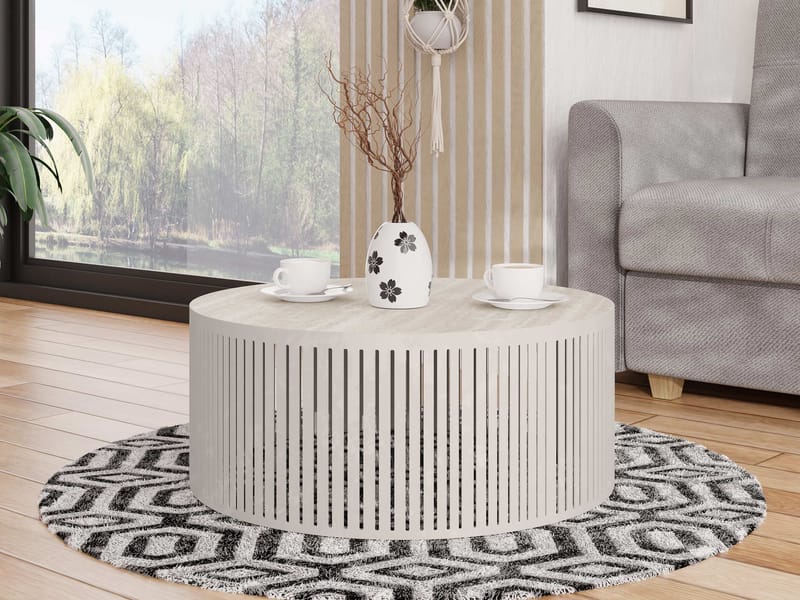Elenio Soffbord 59 cm Rund - Beige|brun - Möbler - Vardagsrum - Soffbord & vardagsrumsbord - Soffbord