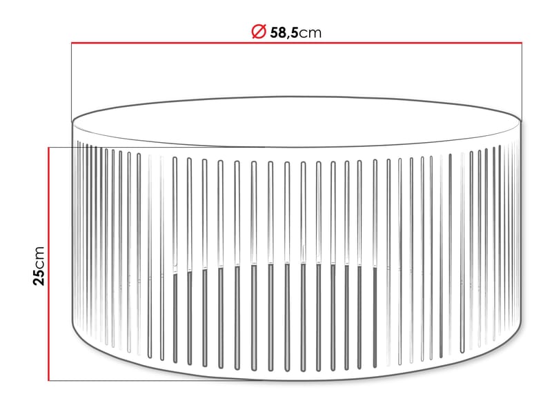Elenio Soffbord 59 cm Rund - Beige|brun - Möbler - Vardagsrum - Soffbord & vardagsrumsbord - Soffbord