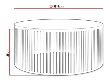 Elenio Soffbord 59 cm Rund - Svart|brun - Möbler - Vardagsrum - Soffbord & vardagsrumsbord - Soffbord