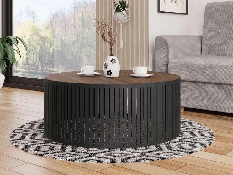 Elenio Soffbord 75 cm Rund - Svart|brun - Möbler - Vardagsrum - Soffbord & vardagsrumsbord - Soffbord