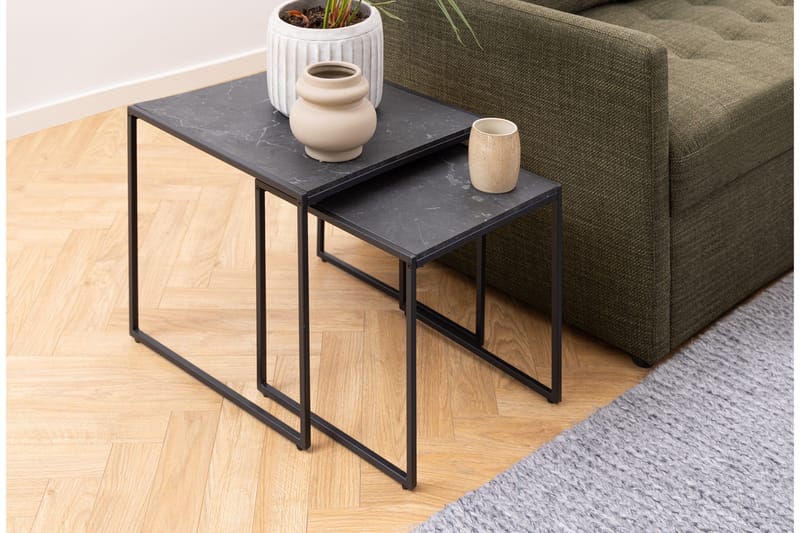 Elgrau Satsbord - Svart - Möbler - Vardagsrum - Soffbord & vardagsrumsbord - Satsbord