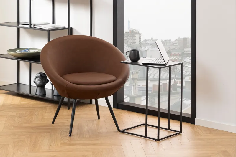 Elgrau Sidobord 43x43 cm - Svart - Möbler - Vardagsrum - Soffbord & vardagsrumsbord - Brickbord