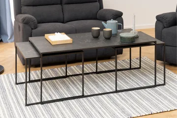 Elgrau Soffbord 120x60 cm - Svart - Möbler - Vardagsrum - Soffbord & vardagsrumsbord - Satsbord