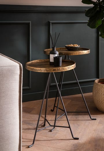 Eliira Satsbord 38 cm Industriell stil - Antikguld och svart - Möbler - Vardagsrum - Soffbord & vardagsrumsbord - Satsbord