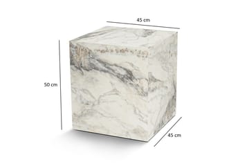 Elnor Sidobord 45 cm - Vit marmor - Möbler - Vardagsrum - Soffbord & vardagsrumsbord - Brickbord