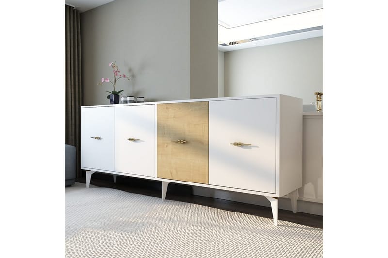 Elori Konsollbord 180 cm - Vit/Ek - Möbler - Vardagsrum - Soffbord & vardagsrumsbord - Avlastningsbord & konsolbord