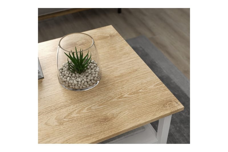 Elvano Soffbord 100 cm - Natur/Vit - Möbler - Vardagsrum - Soffbord & vardagsrumsbord - Soffbord