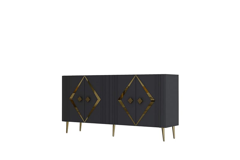 Elvon Konsollbord 150 cm - Antracit/Guld - Möbler - Vardagsrum - Soffbord & vardagsrumsbord - Avlastningsbord & konsolbord