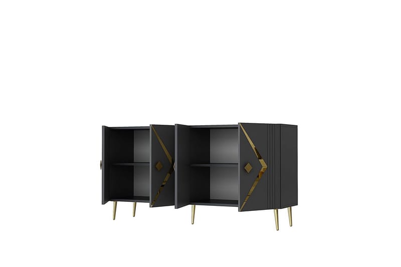 Elvon Konsollbord 150 cm - Antracit/Guld - Möbler - Vardagsrum - Soffbord & vardagsrumsbord - Avlastningsbord & konsolbord