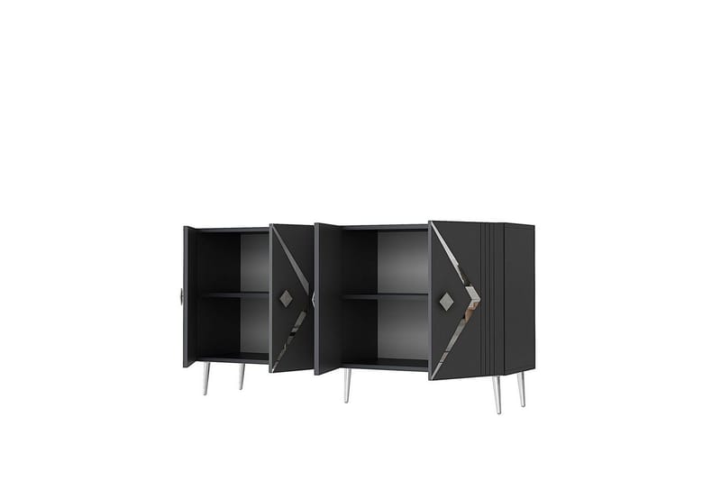 Elvon Konsollbord 150 cm - Antracit/Silver - Möbler - Vardagsrum - Soffbord & vardagsrumsbord - Avlastningsbord & konsolbord