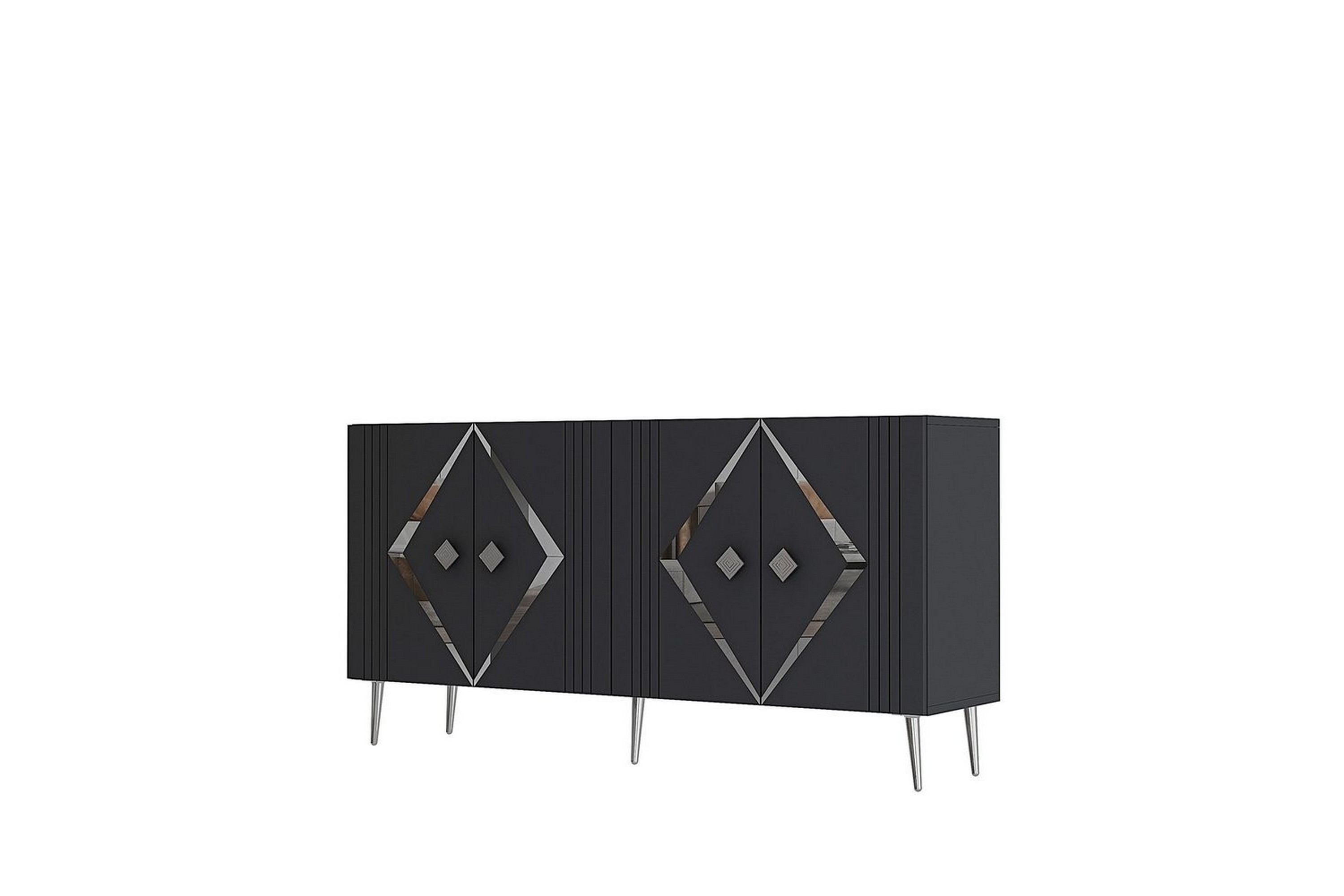 elvon konsollbord 150 cm - antracit/silver