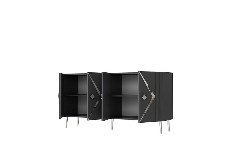 Elvon Konsollbord 150 cm - Antracit/Silver - Möbler - Vardagsrum - Soffbord & vardagsrumsbord - Avlastningsbord & konsolbord