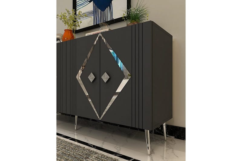 Elvon Konsollbord 150 cm - Antracit/Silver - Möbler - Vardagsrum - Soffbord & vardagsrumsbord - Avlastningsbord & konsolbord