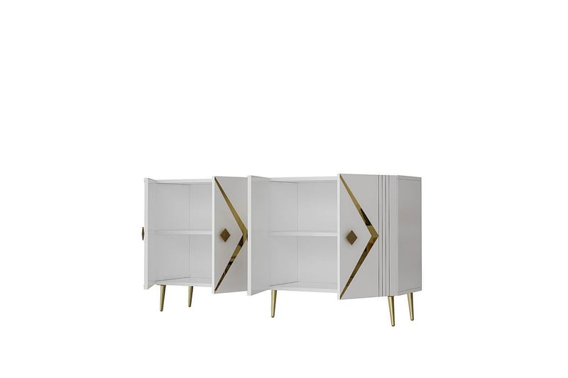 Elvon Konsollbord 150 cm - Vit/Guld - Möbler - Vardagsrum - Soffbord & vardagsrumsbord - Avlastningsbord & konsolbord