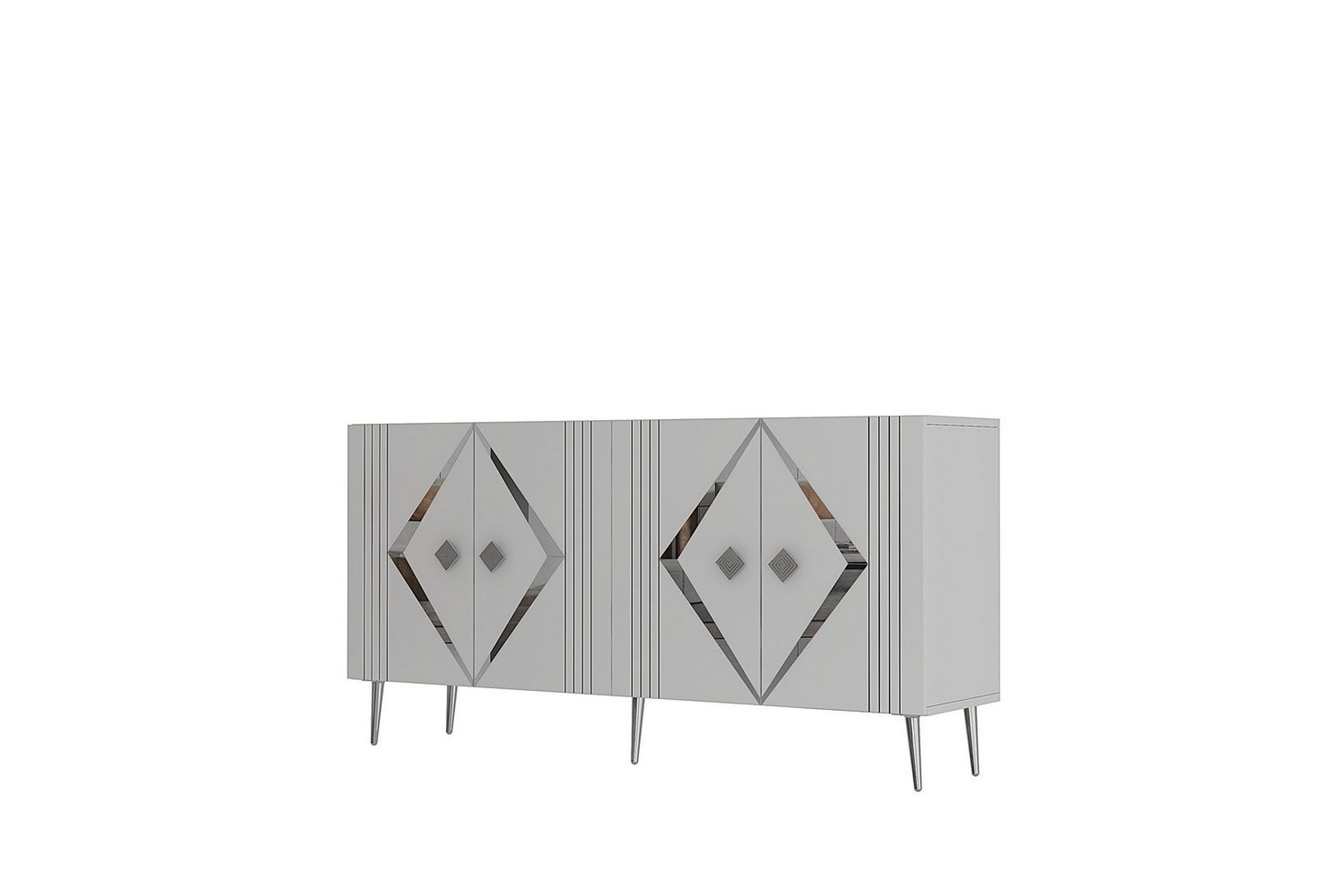 elvon konsollbord 150 cm - vit/silver