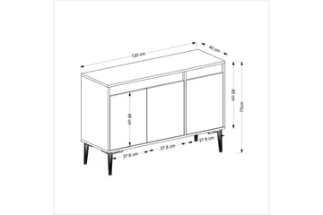 EMLAK Konsollbord 120x75 cm Antracit/Brun - Möbler - Vardagsrum - Soffbord & vardagsrumsbord - Avlastningsbord & konsolbord