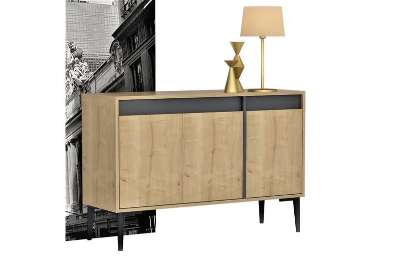 EMLAK Konsollbord 120x75 cm Svart/Brun - Möbler - Vardagsrum - Soffbord & vardagsrumsbord - Avlastningsbord & konsolbord