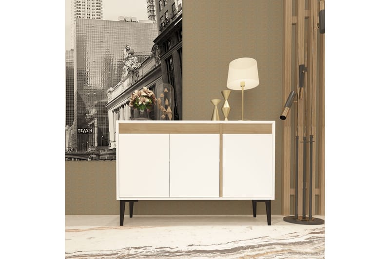 EMLAK Konsollbord 120x75 cm Vit/Brun - Möbler - Vardagsrum - Soffbord & vardagsrumsbord - Avlastningsbord & konsolbord